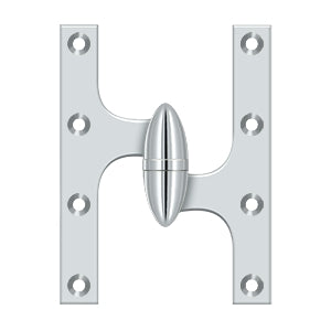 polished chrome hinge