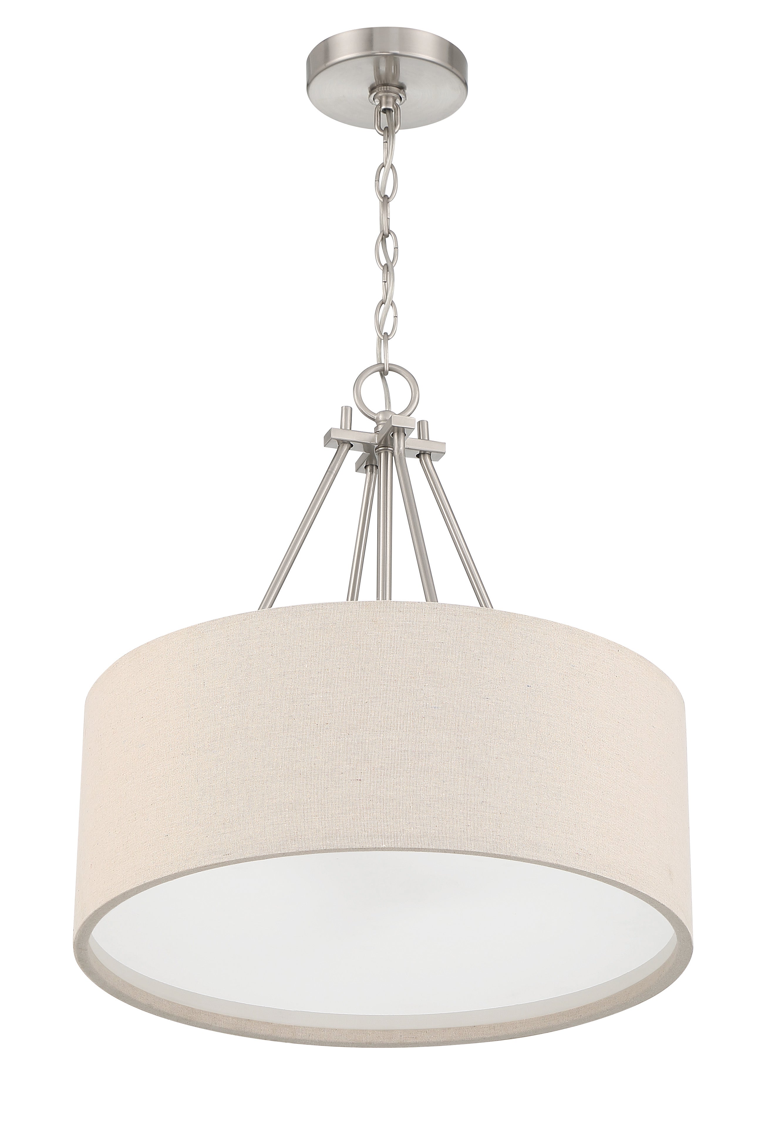 brushed polished nickel pendants