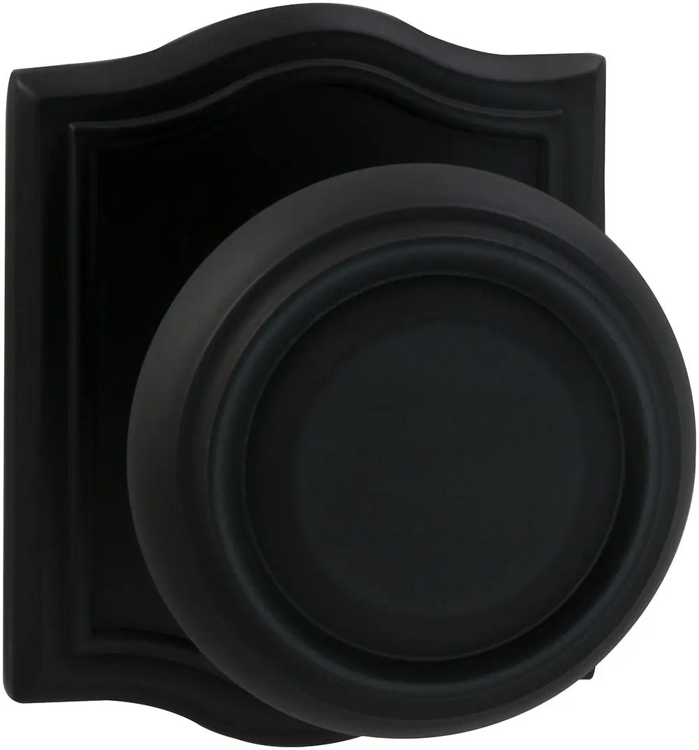 Omnia Prodigy Interior Traditional Knob Latchset with Arched Rose by Omnia