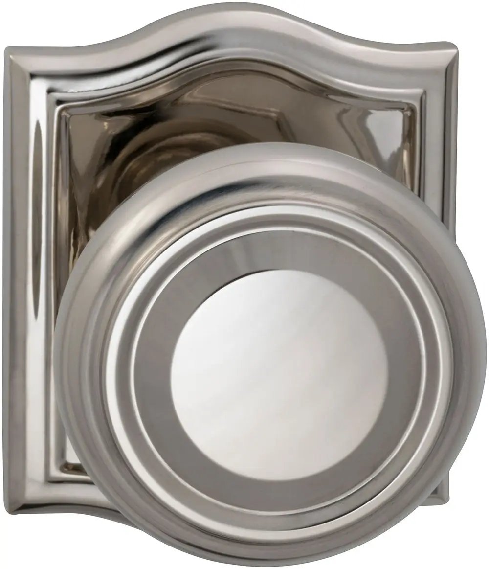 Omnia Prodigy Interior Traditional Knob Latchset with Arched Rose by Omnia