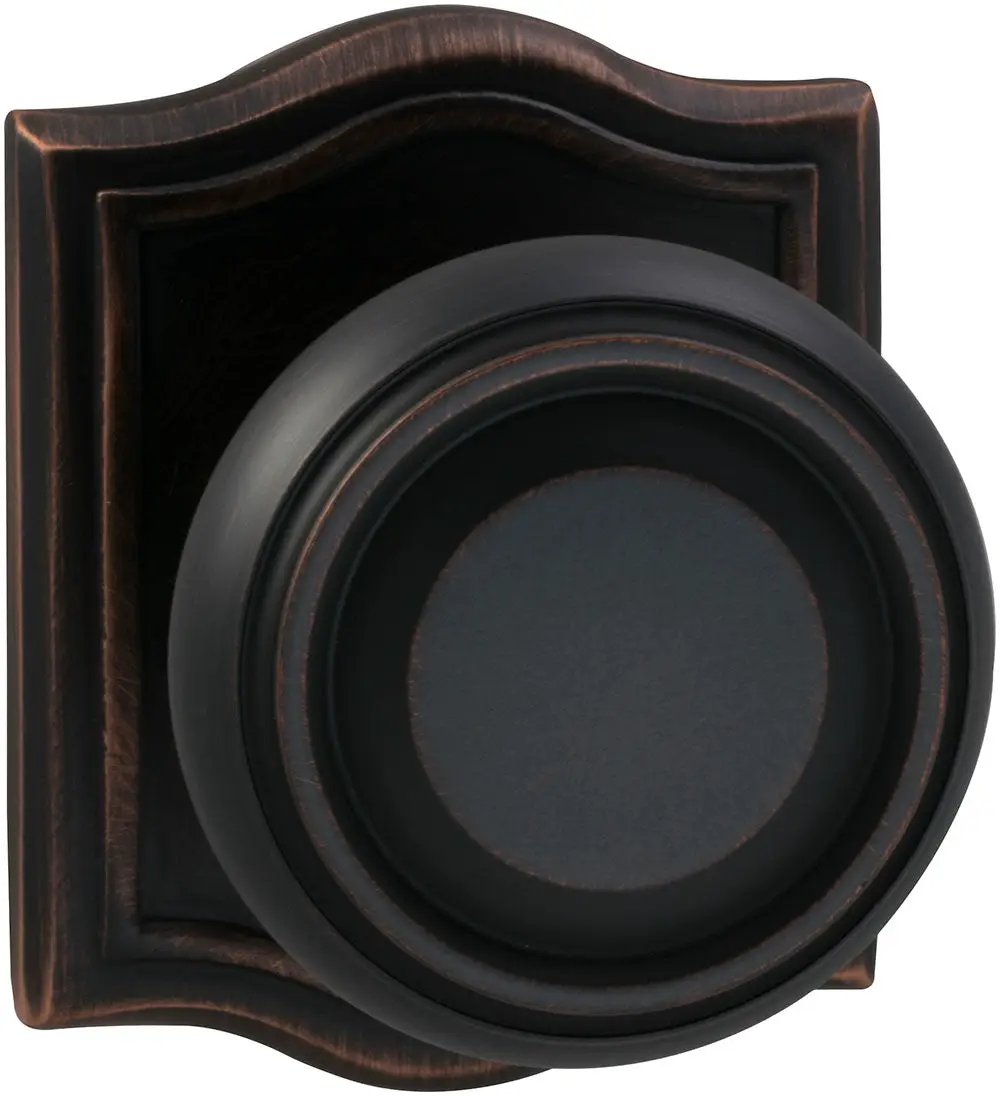 Omnia Prodigy Interior Traditional Knob Latchset with Arched Rose by Omnia