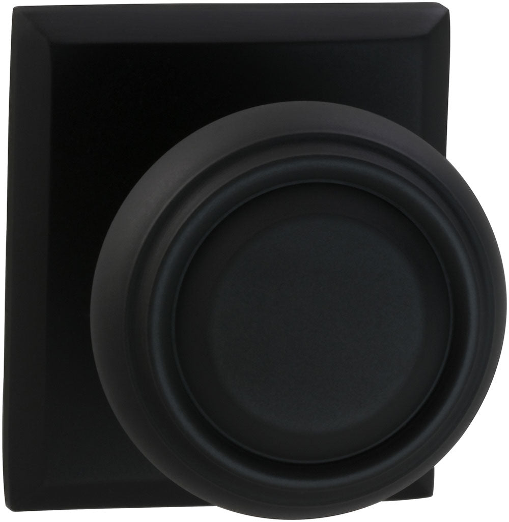 Omnia Prodigy Interior Traditional Knob Latchset with Rectangular Rose