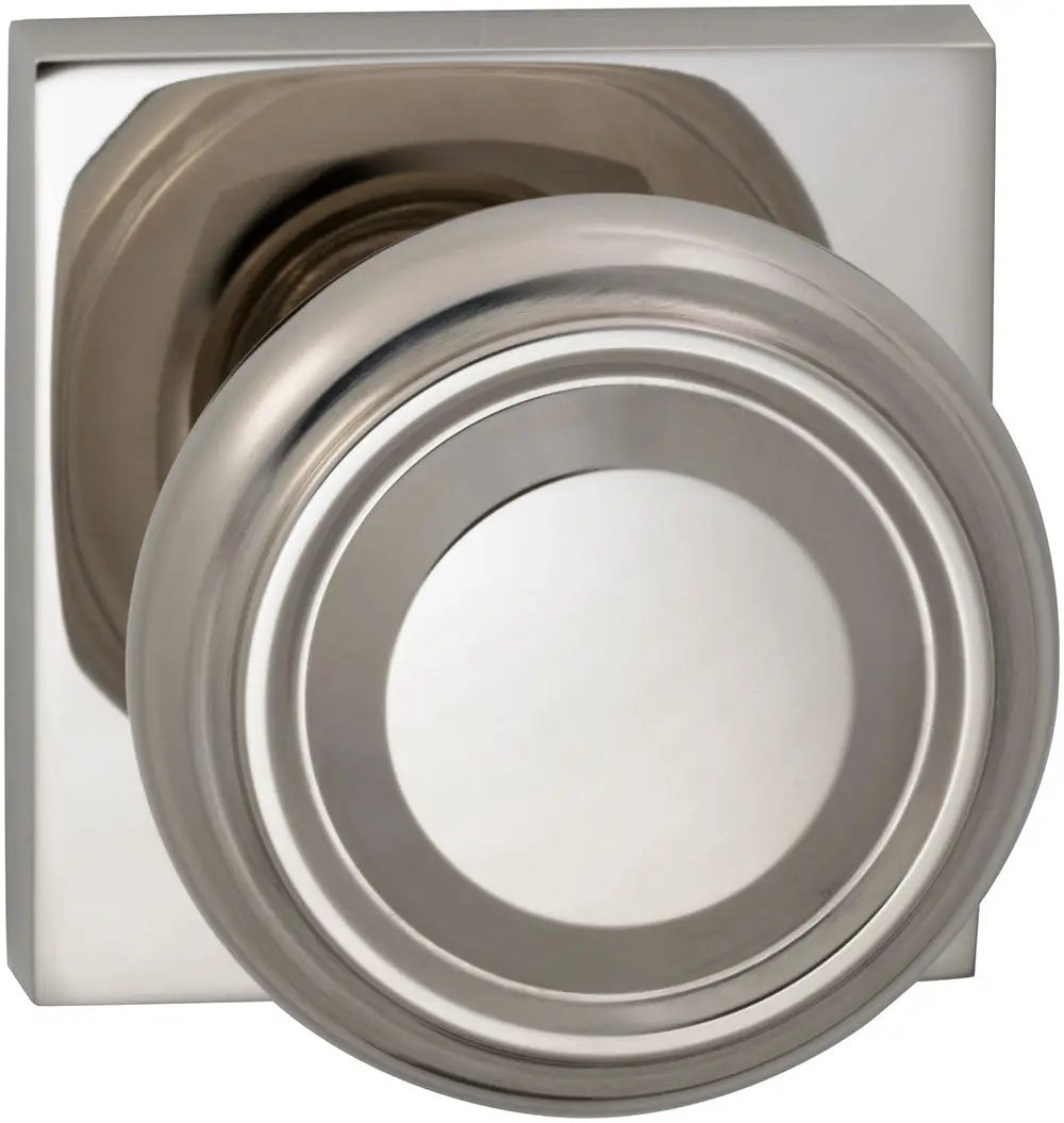 Omnia Prodigy Interior Traditional Knob Latchset with Square Rose by Omnia