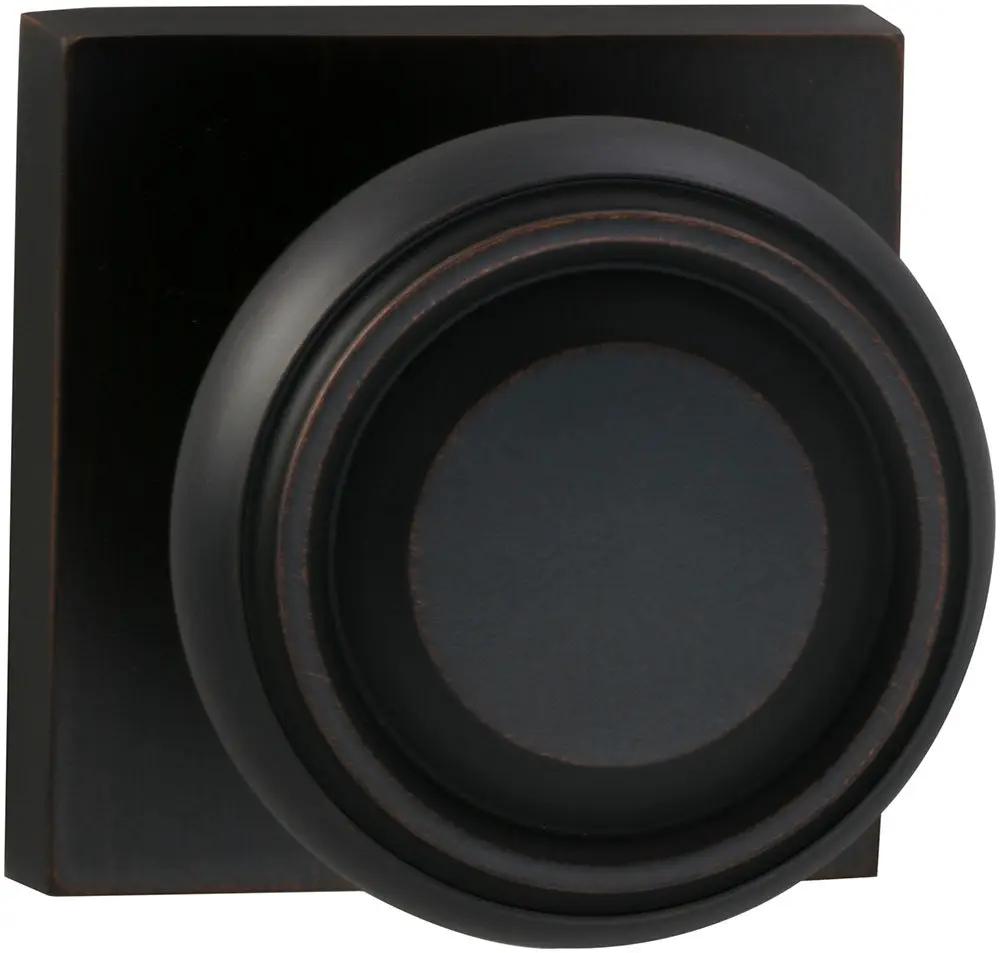Omnia Prodigy Interior Traditional Knob Latchset with Square Rose by Omnia