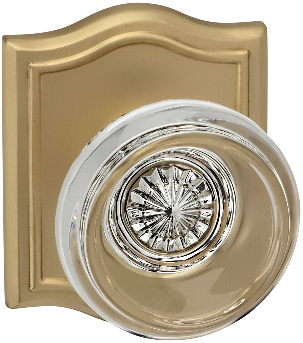 lacquered satin brass knob