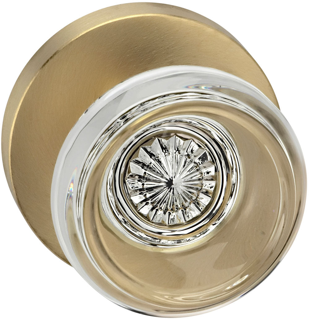 lacquered satin brass knob