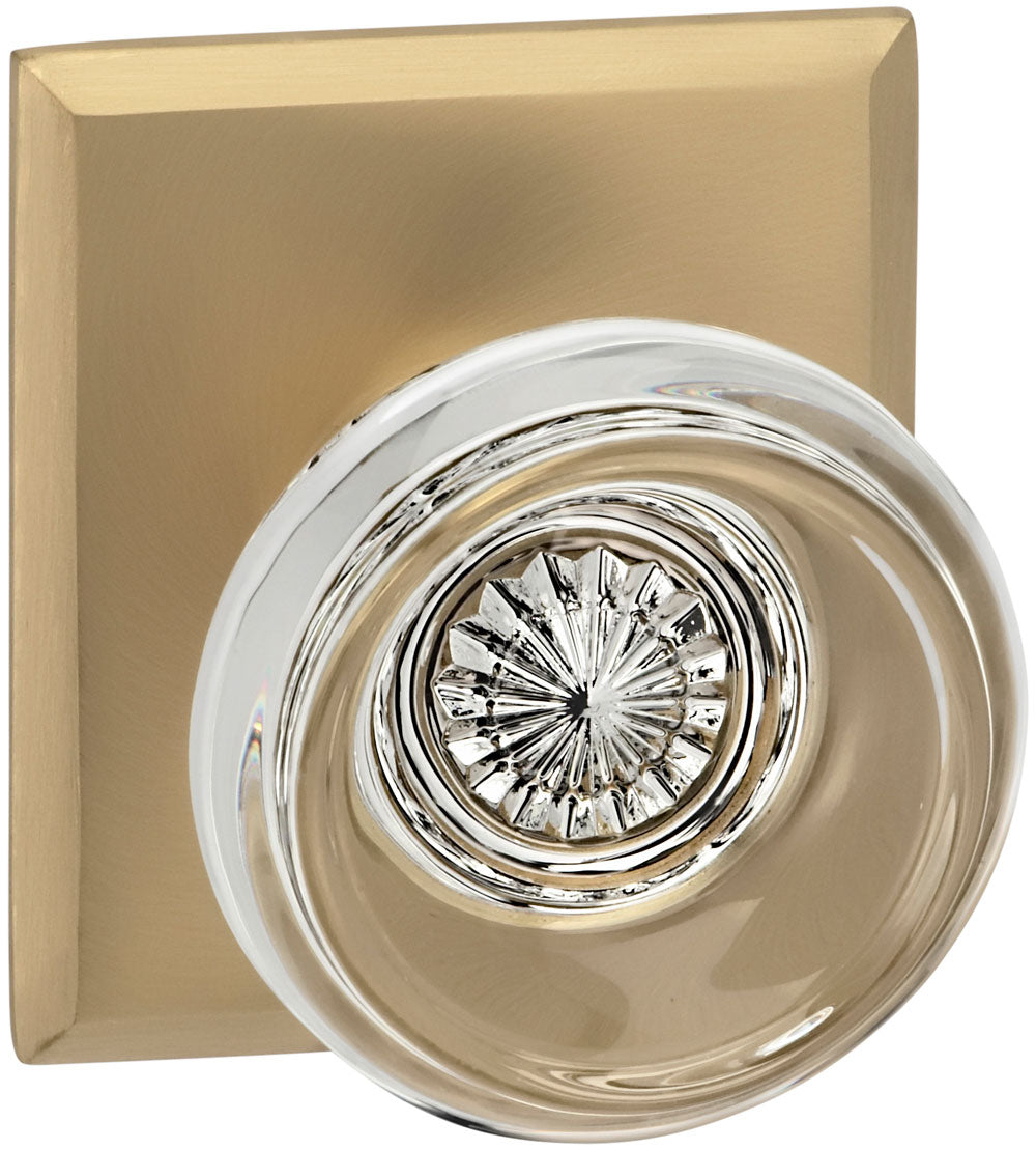 lacquered satin brass knob