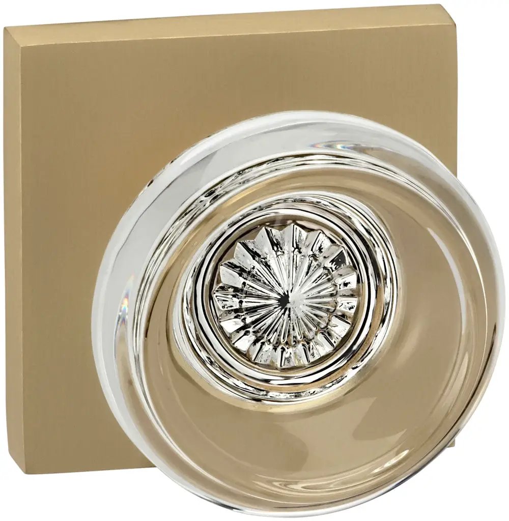 lacquered satin brass knob