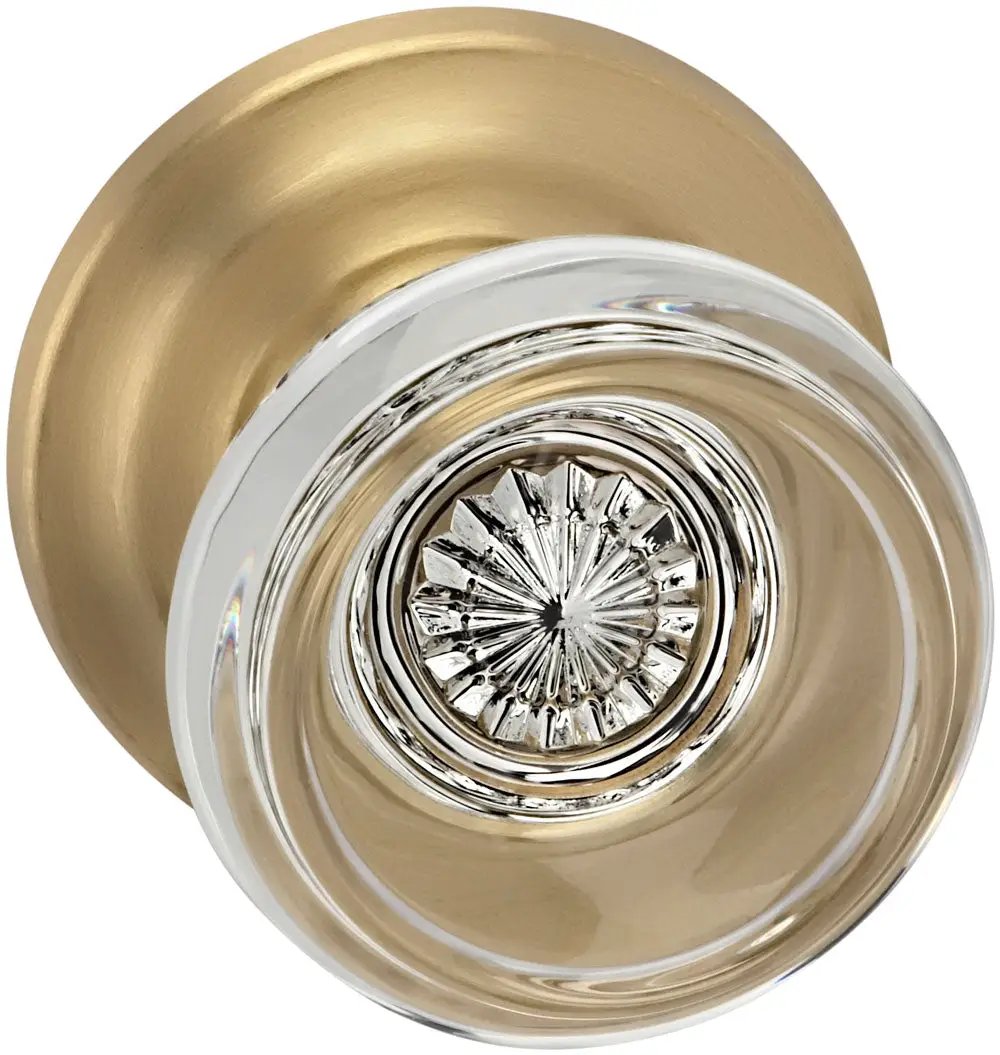 lacquered satin brass knob