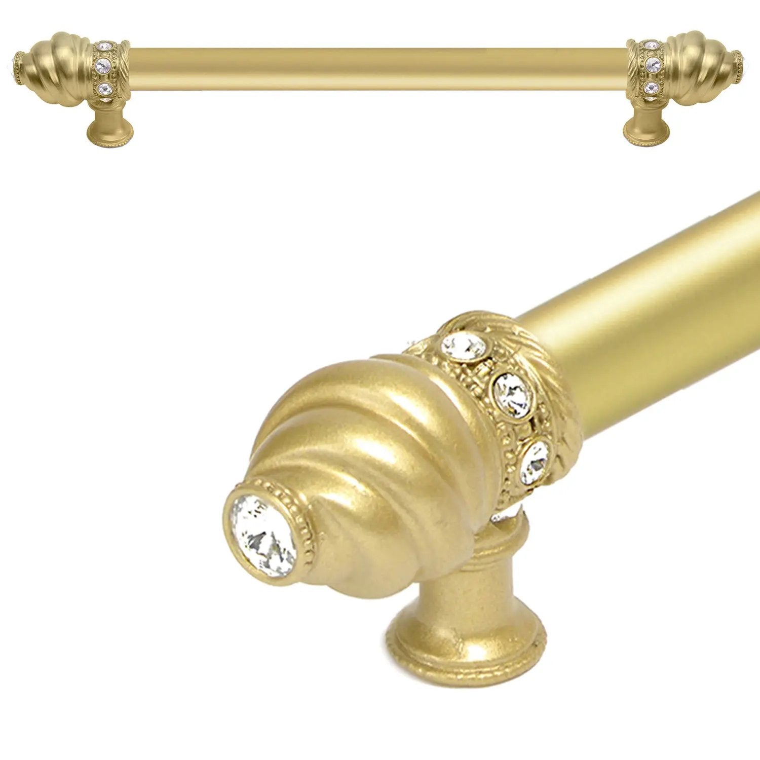 Carpe Diem Caché II Appliance/Long Pull - 5/8" Smooth Bar - Decorated with Swarovski Crystals by Carpe Diem