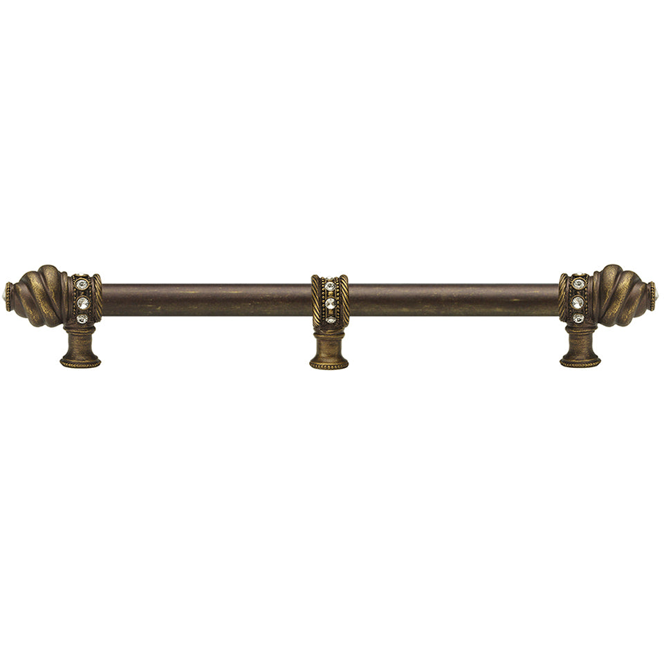 Carpe Diem Caché II Appliance/Long Pull - 5/8" Smooth Bar and Center Brace - Decorated with Swarovski Crystals by Carpe Diem