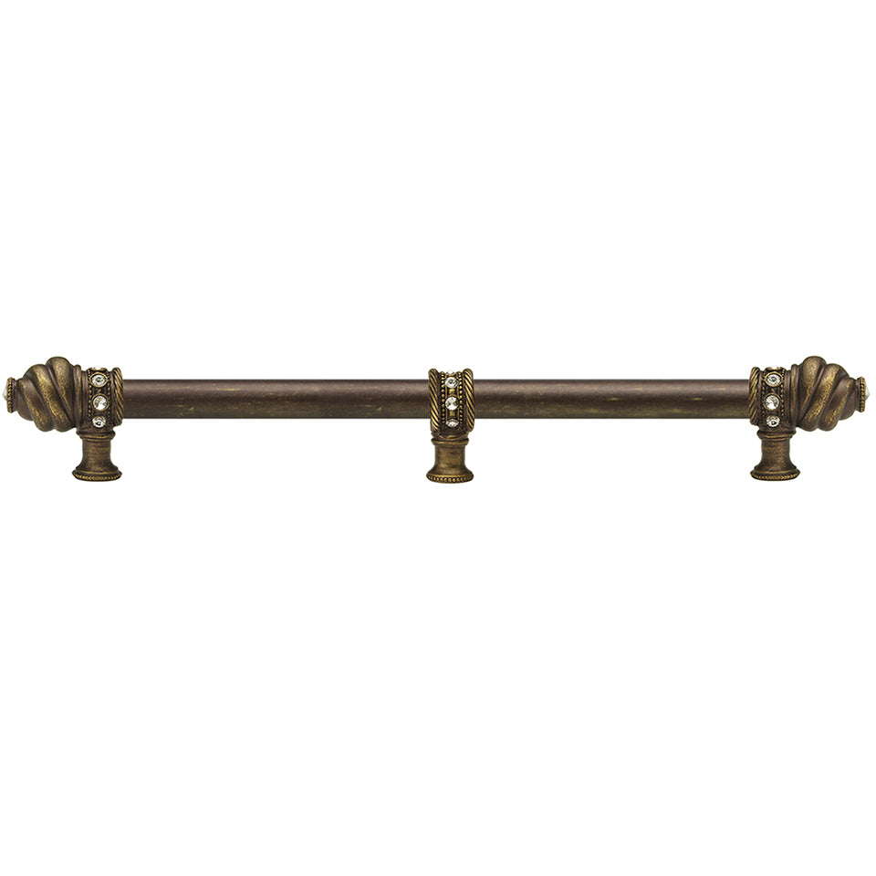 Carpe Diem Caché II Appliance/Long Pull - 5/8" Smooth Bar and Center Brace - Decorated with Swarovski Crystals by Carpe Diem