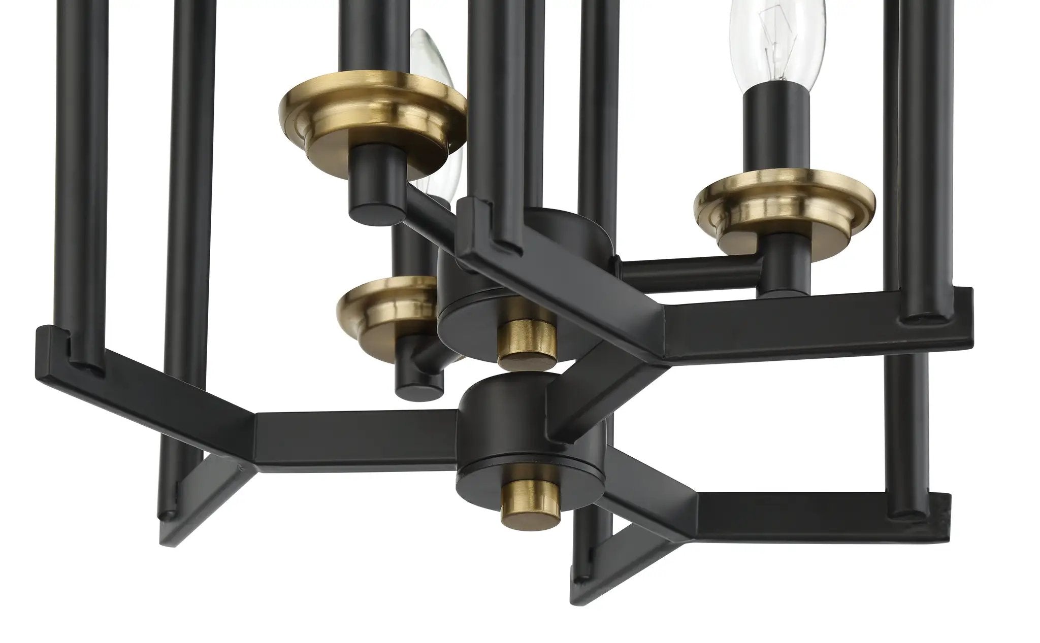 flat black/satin brass pendants
