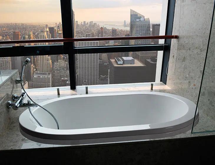 white bathtub