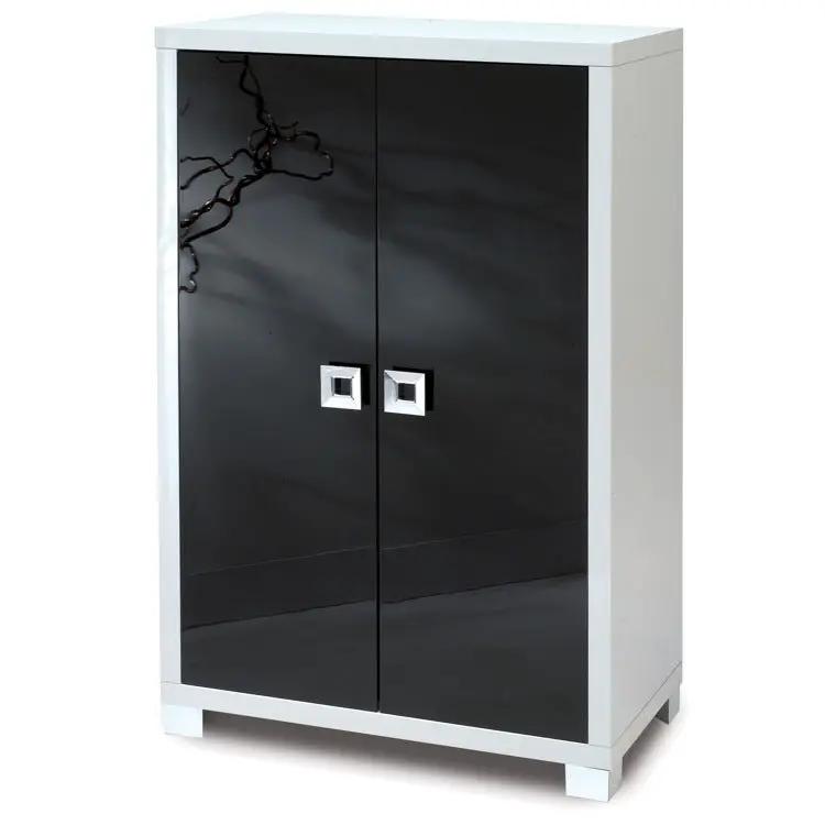 glossy black cabinet