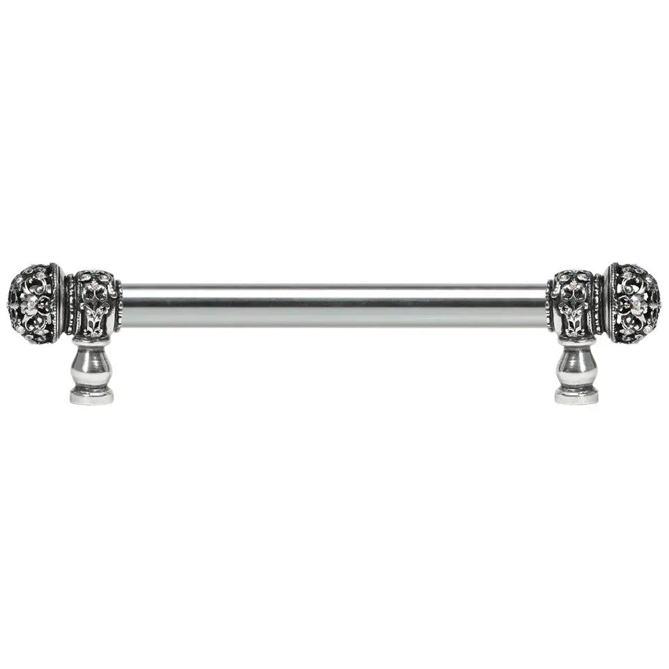 Carpe Diem Juliane Grace Medium Finial Appliance/Long Pull - 5/8" Smooth Bar - Decorated with Swarovski Crystals by Carpe Diem