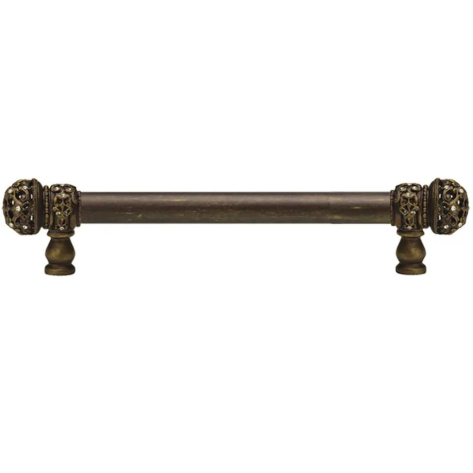 Carpe Diem Juliane Grace Medium Finial Appliance/Long Pull - 5/8" Smooth Bar - Decorated with Swarovski Crystals by Carpe Diem
