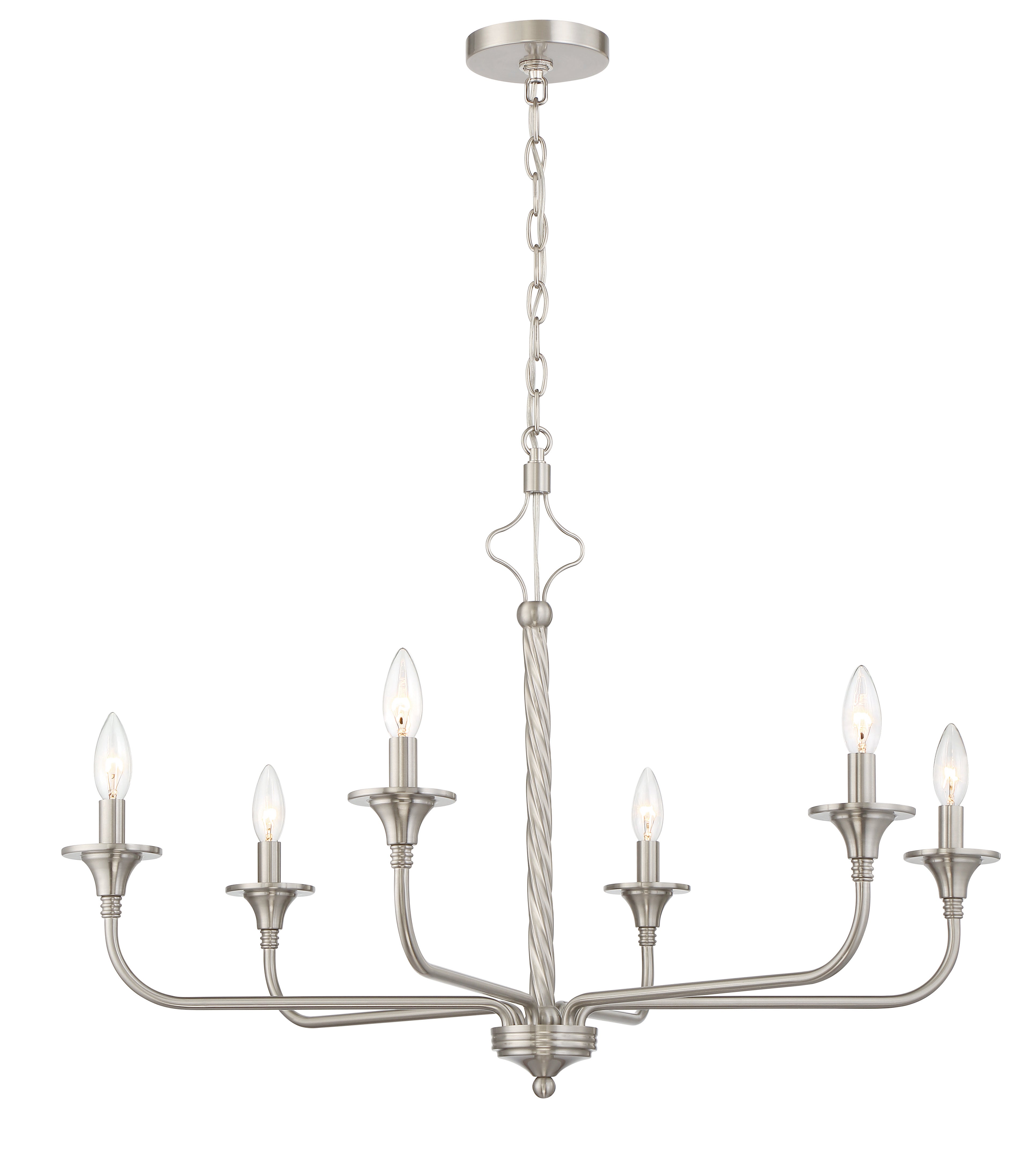 brushed polished nickel chandeliers