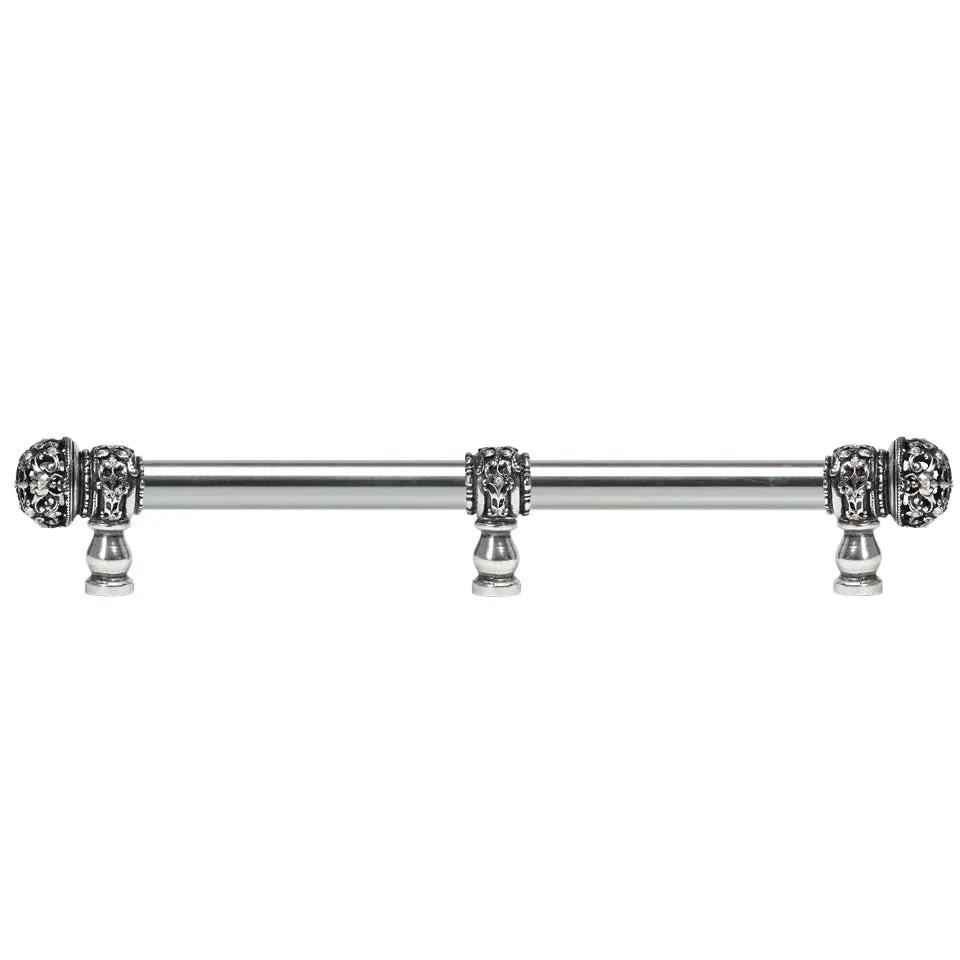 Carpe Diem Juliane Grace Medium Finial Appliance/Long Pull - 5/8" Smooth Bar and Center Brace - Decorated with Swarovski Crystals by Carpe Diem