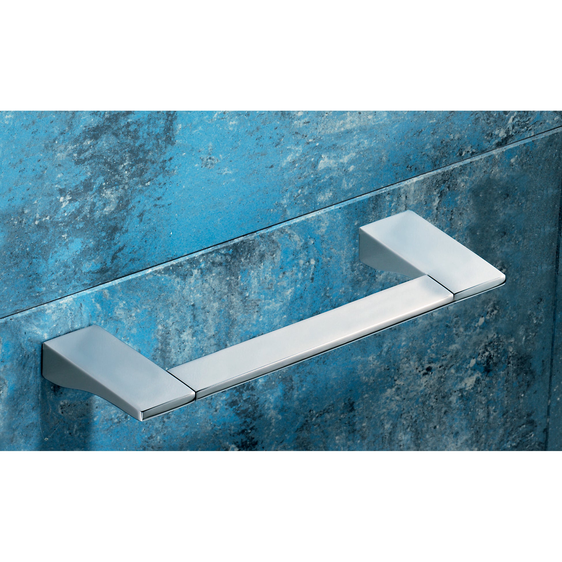 polished chrome towel bar
