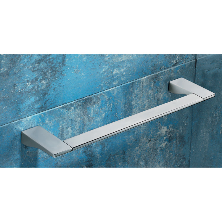 polished chrome towel bar