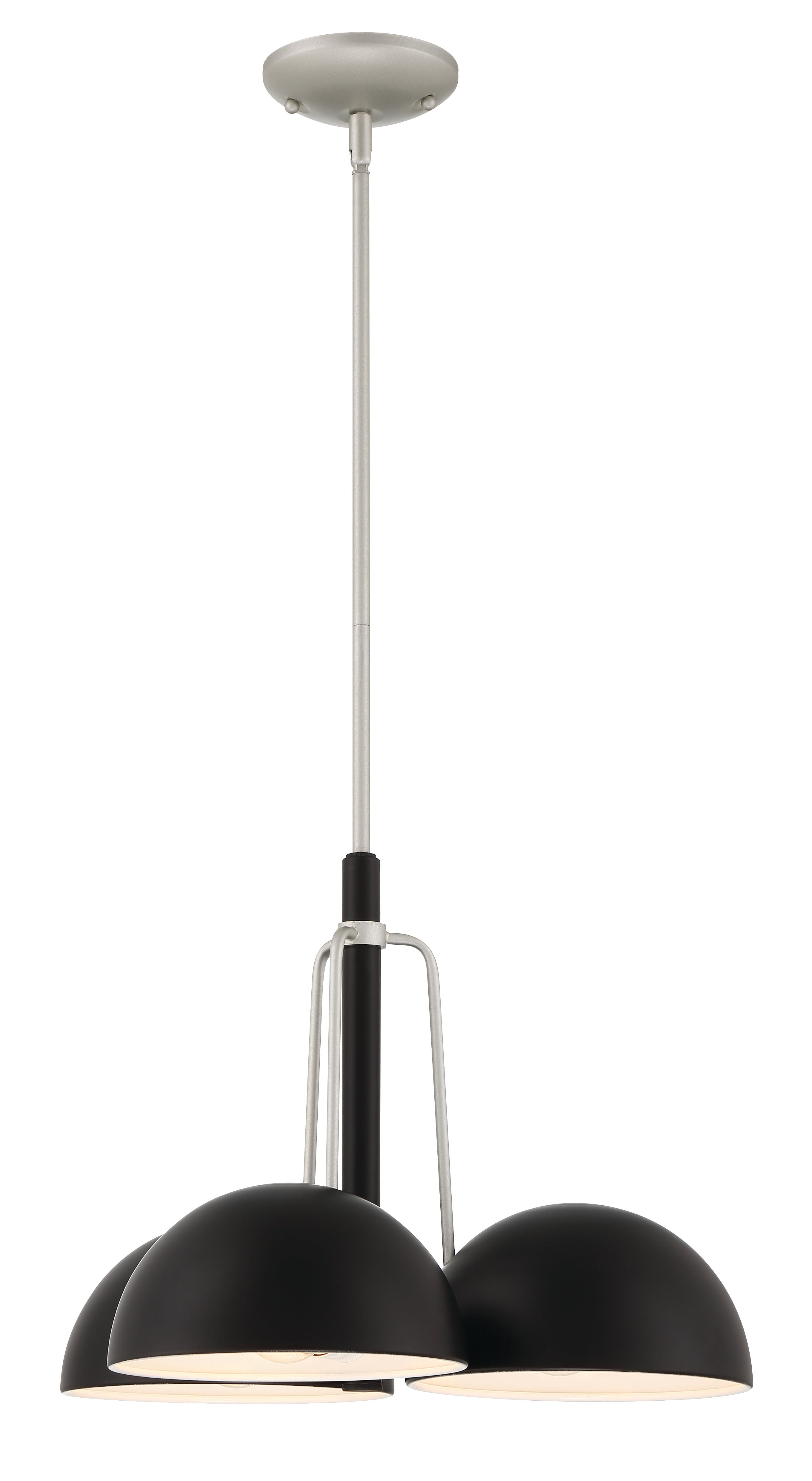 midnight/satin aluminum chandeliers