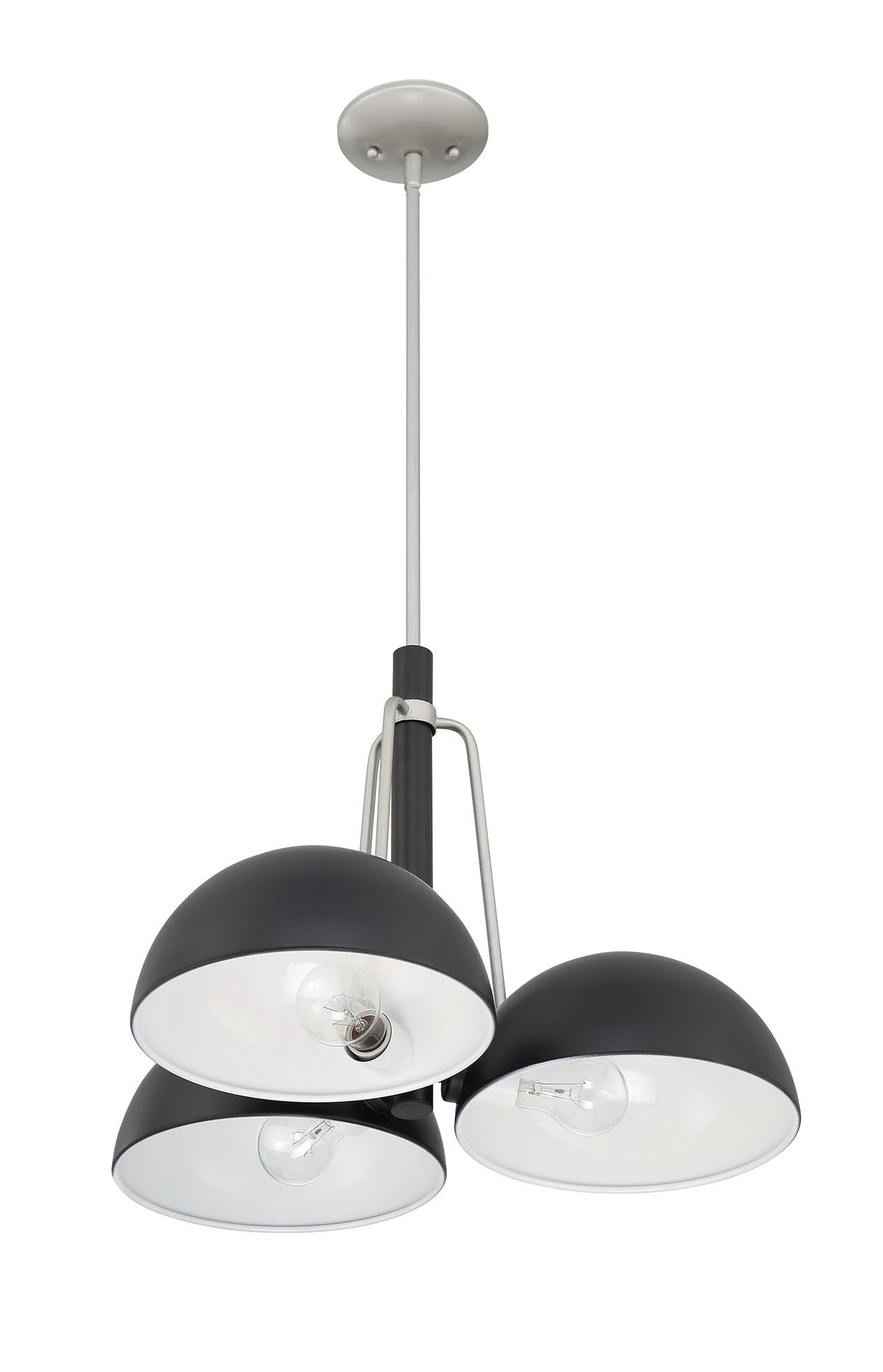 midnight/satin aluminum chandeliers