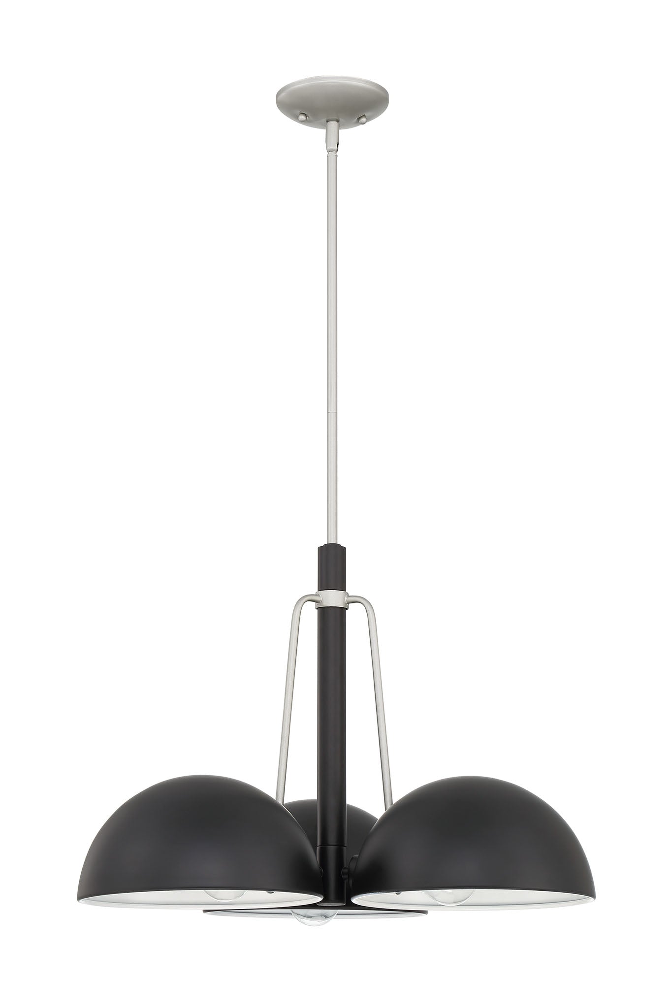 midnight/satin aluminum chandeliers