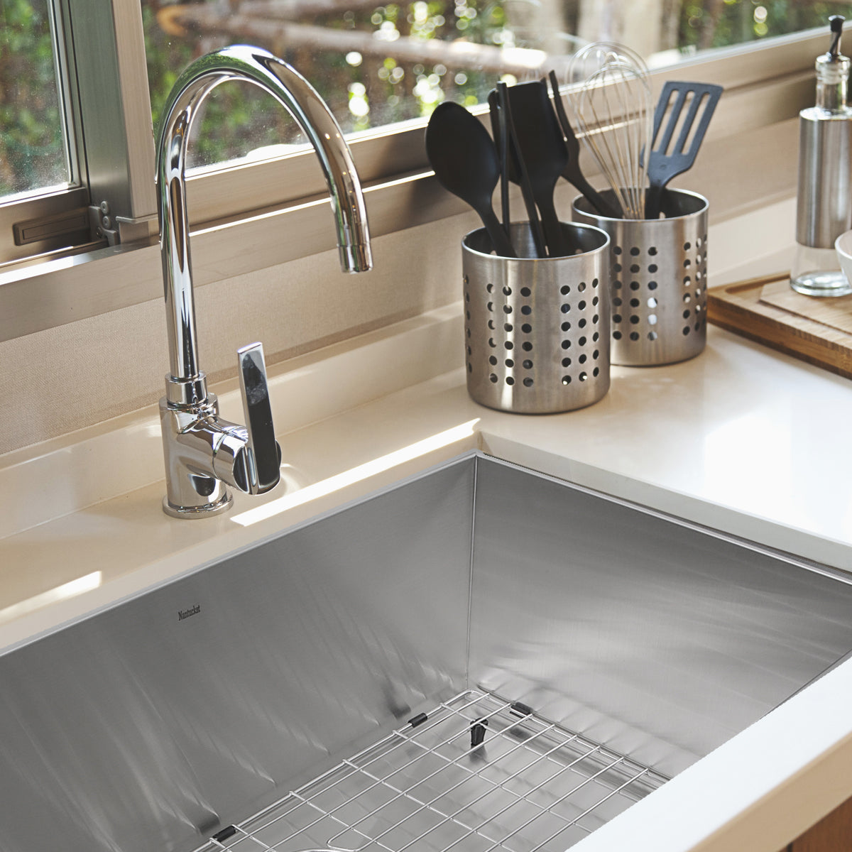 silver kitchen sink