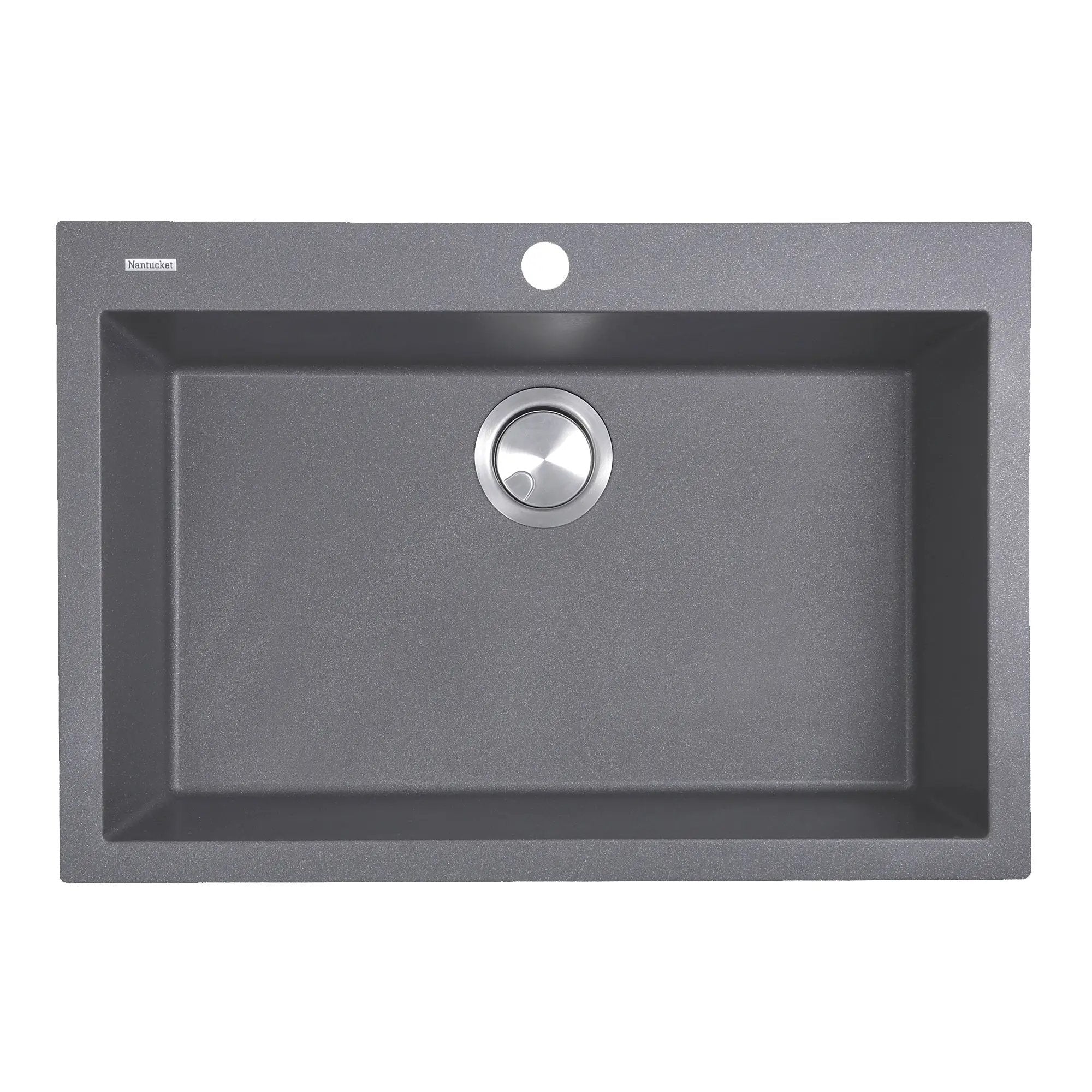 Nantuket Sinks 27 inch Single Bowl Dualmount Granite Composite Kitchen Sink by Nantucket