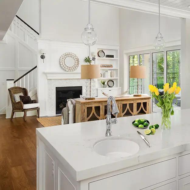 white kitchen sink