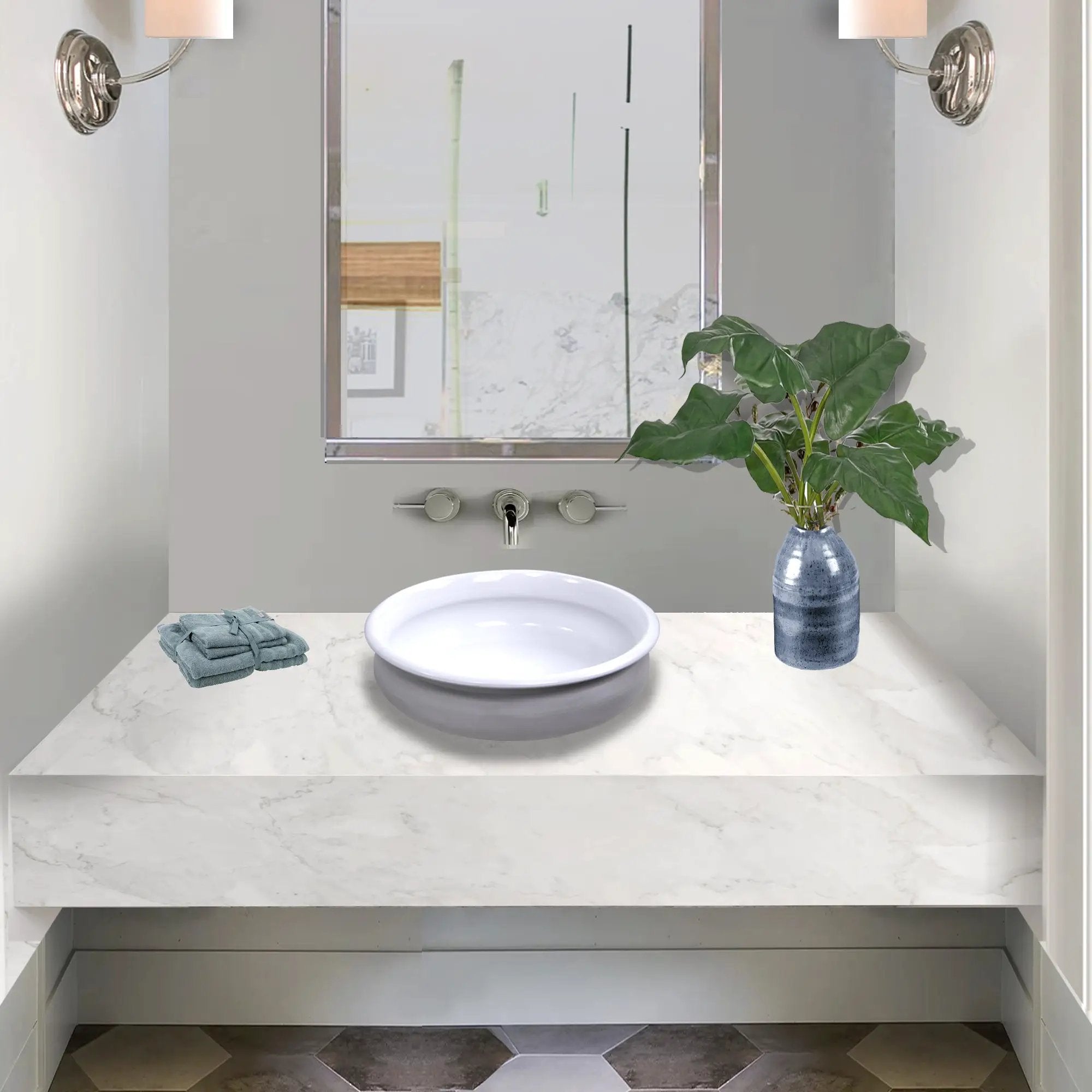 cream bathroom sink