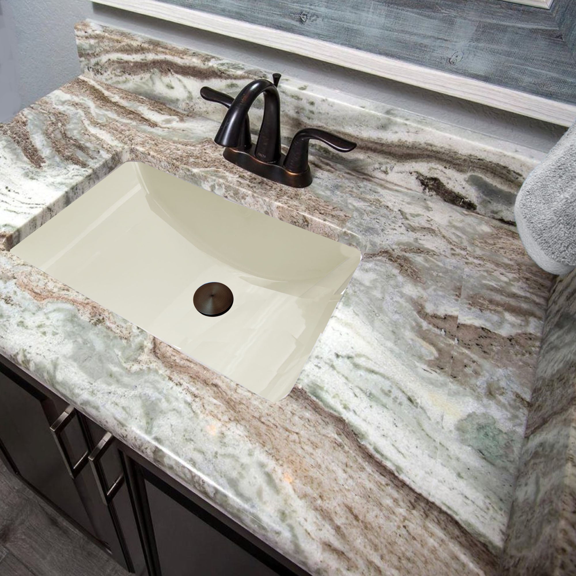 bisque bathroom sink