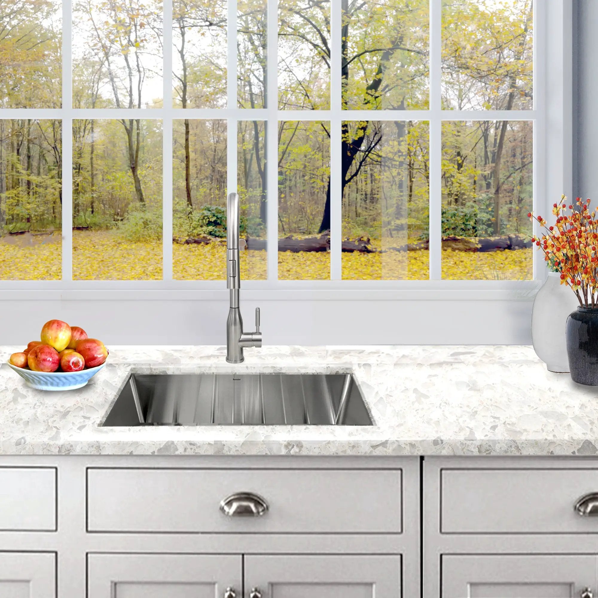 silver kitchen sink