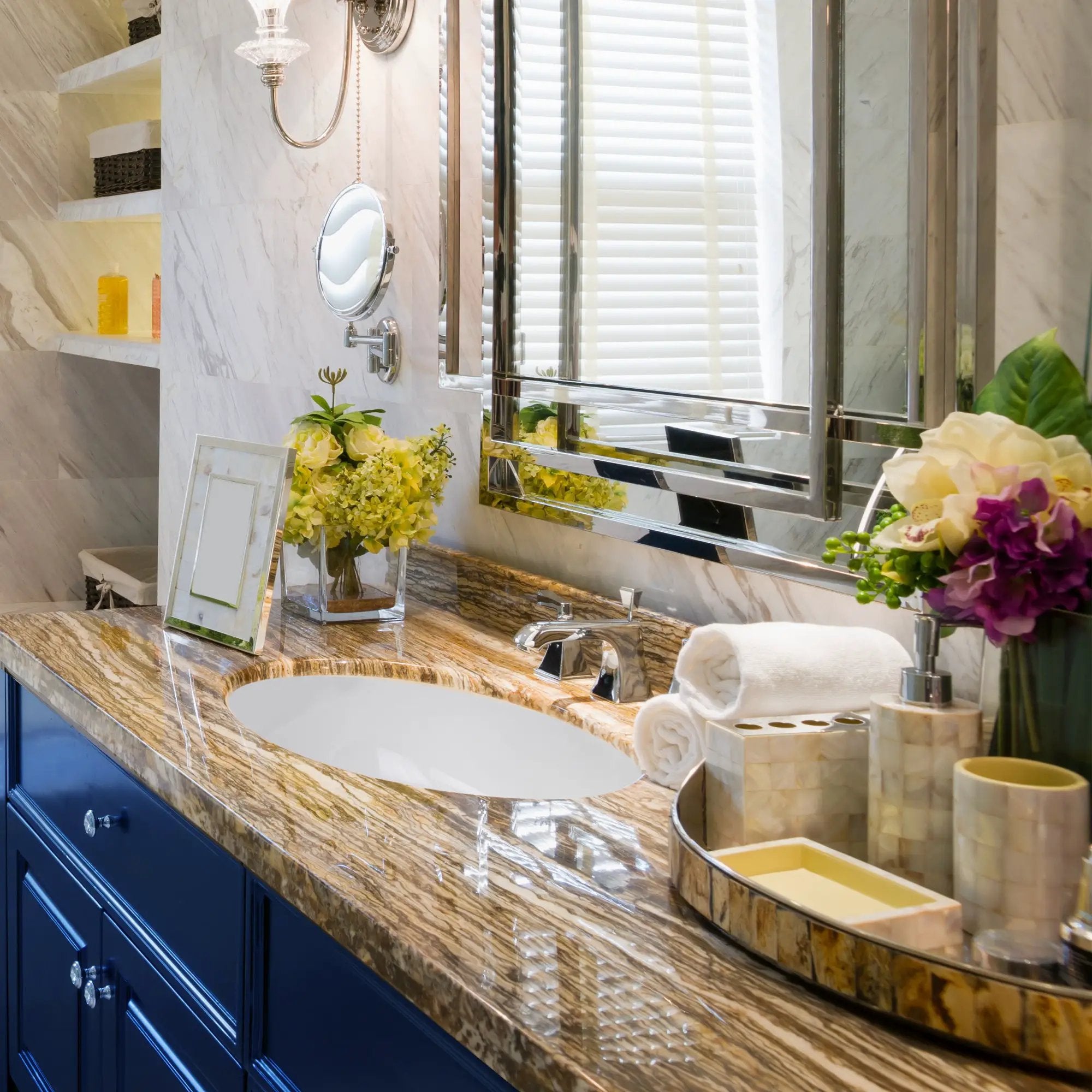 white bathroom sink