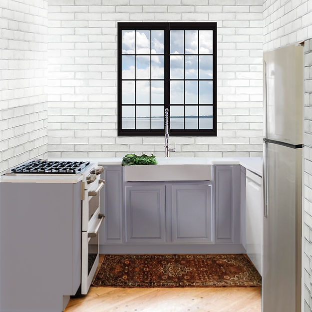 white kitchen sink