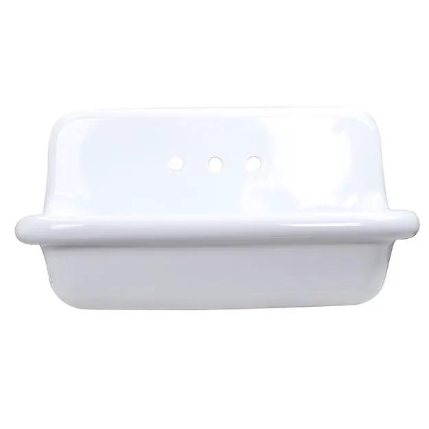 Nantucket Sinks 36 inch Victorian Collection Fireclay Utility Wallmount Bathroom Sink by Nantucket