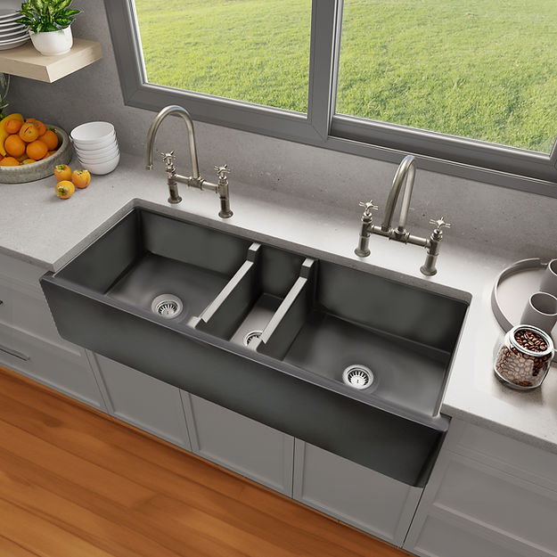 concrete kitchen sink