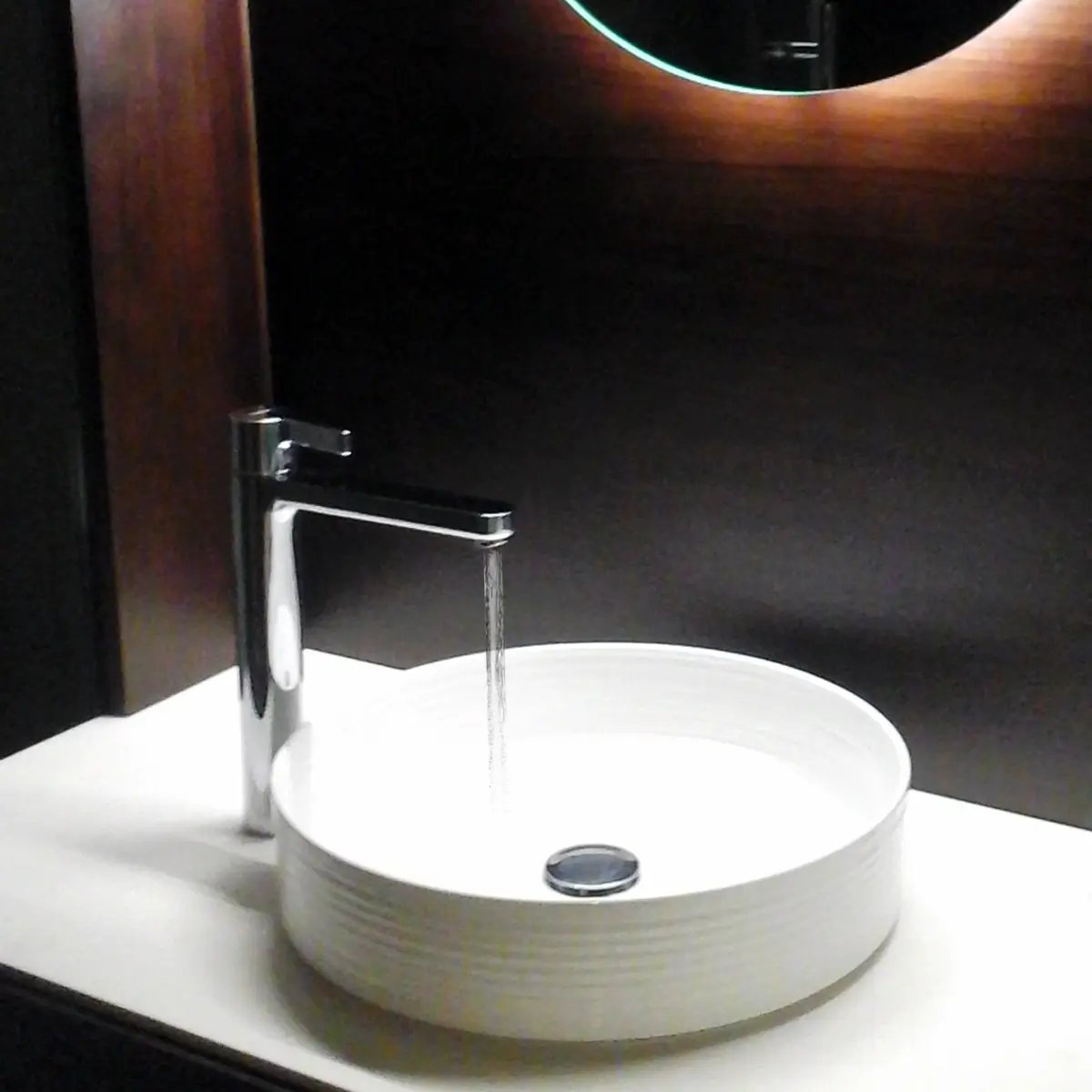 white bathroom sink