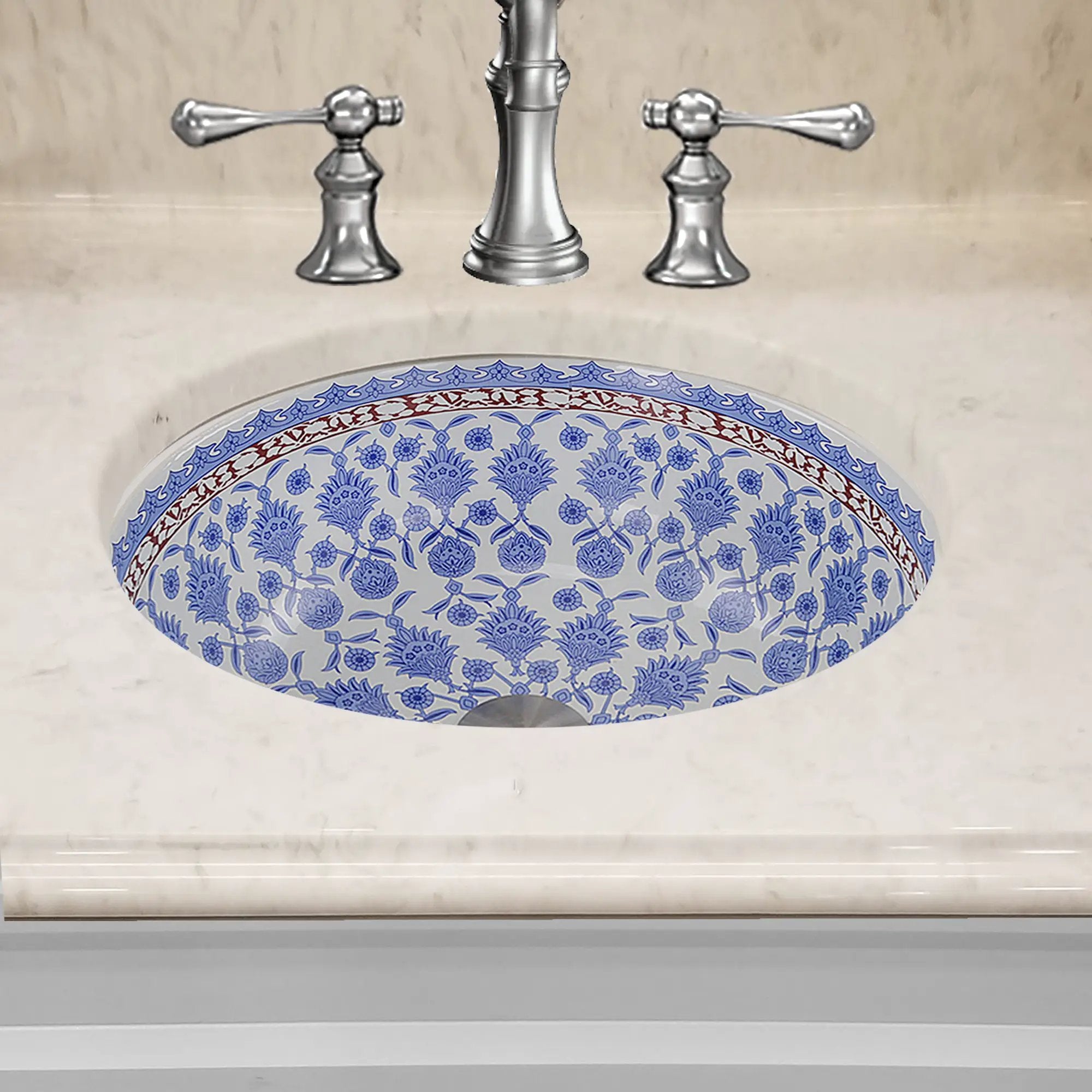 white bathroom sink