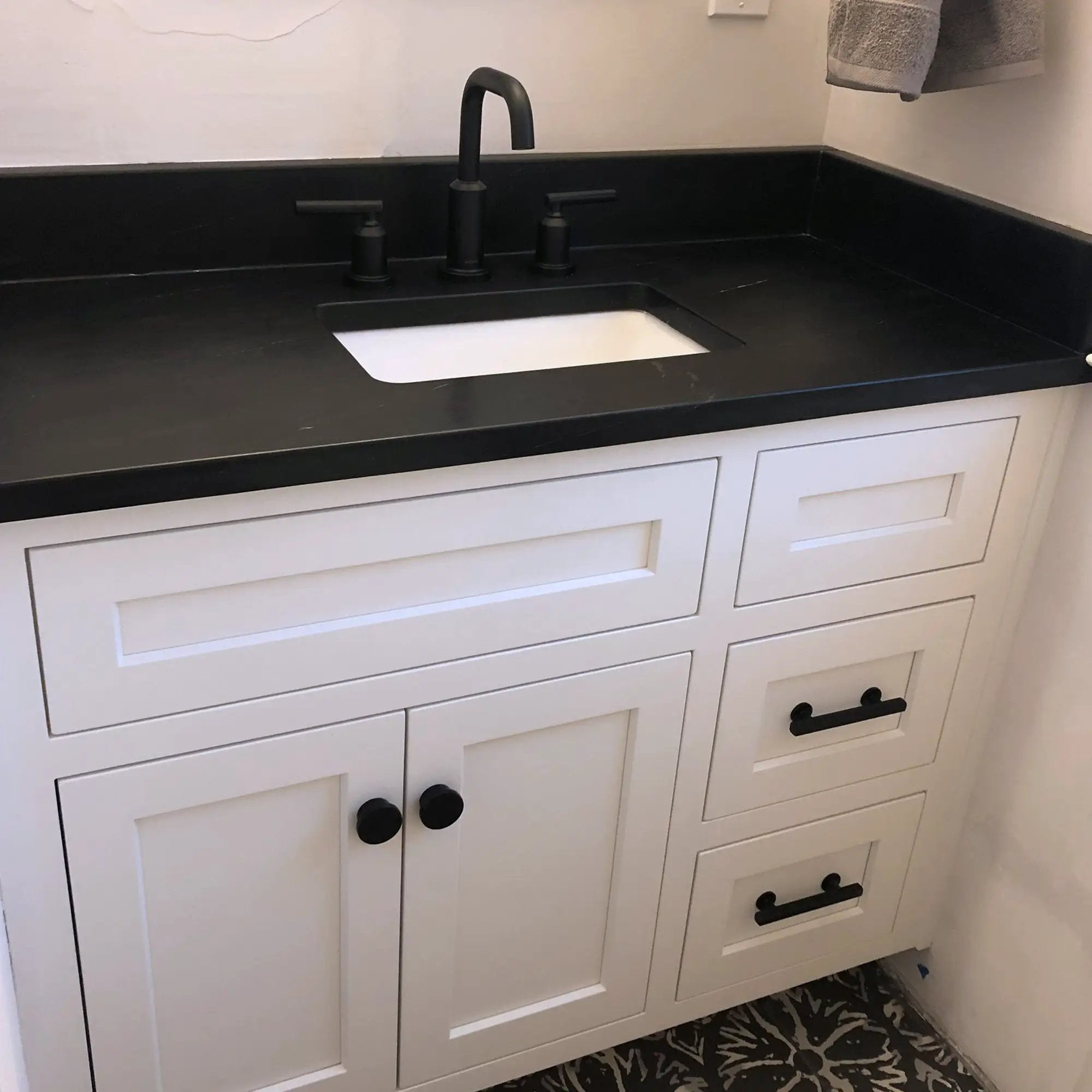 white bathroom sink