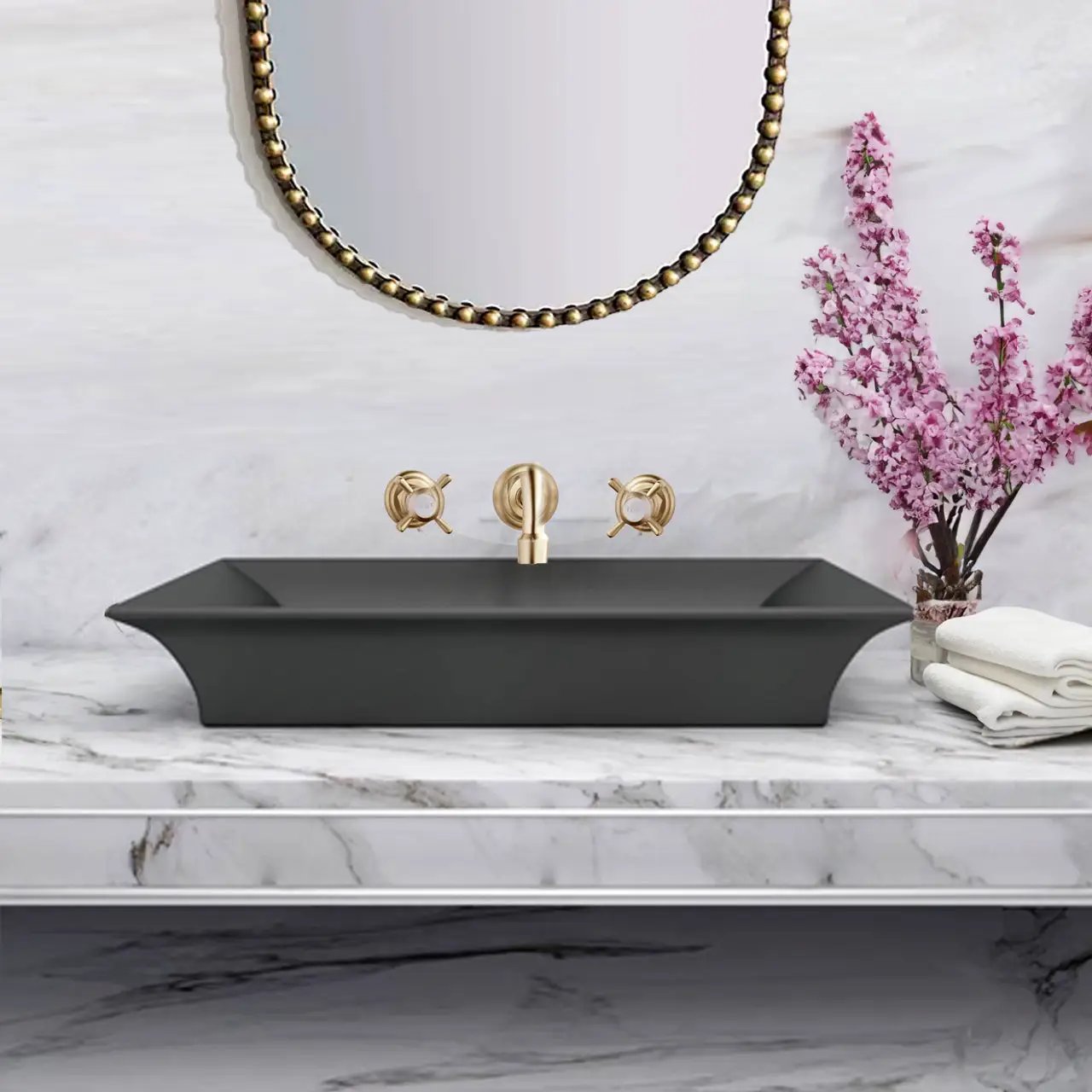 concrete bathroom sink