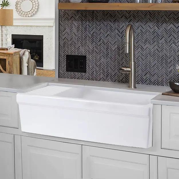 white kitchen sink