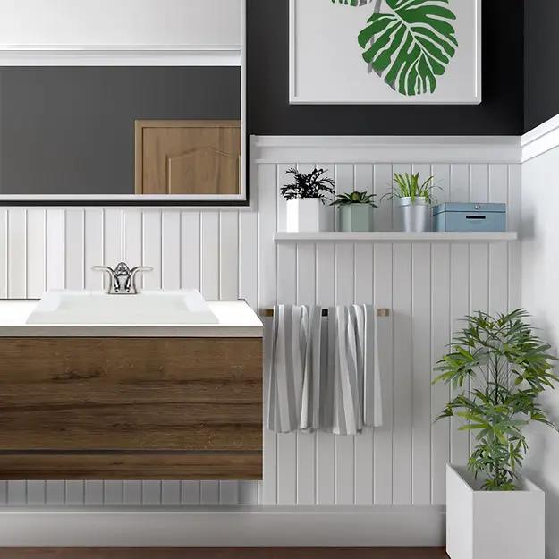 white bathroom sink