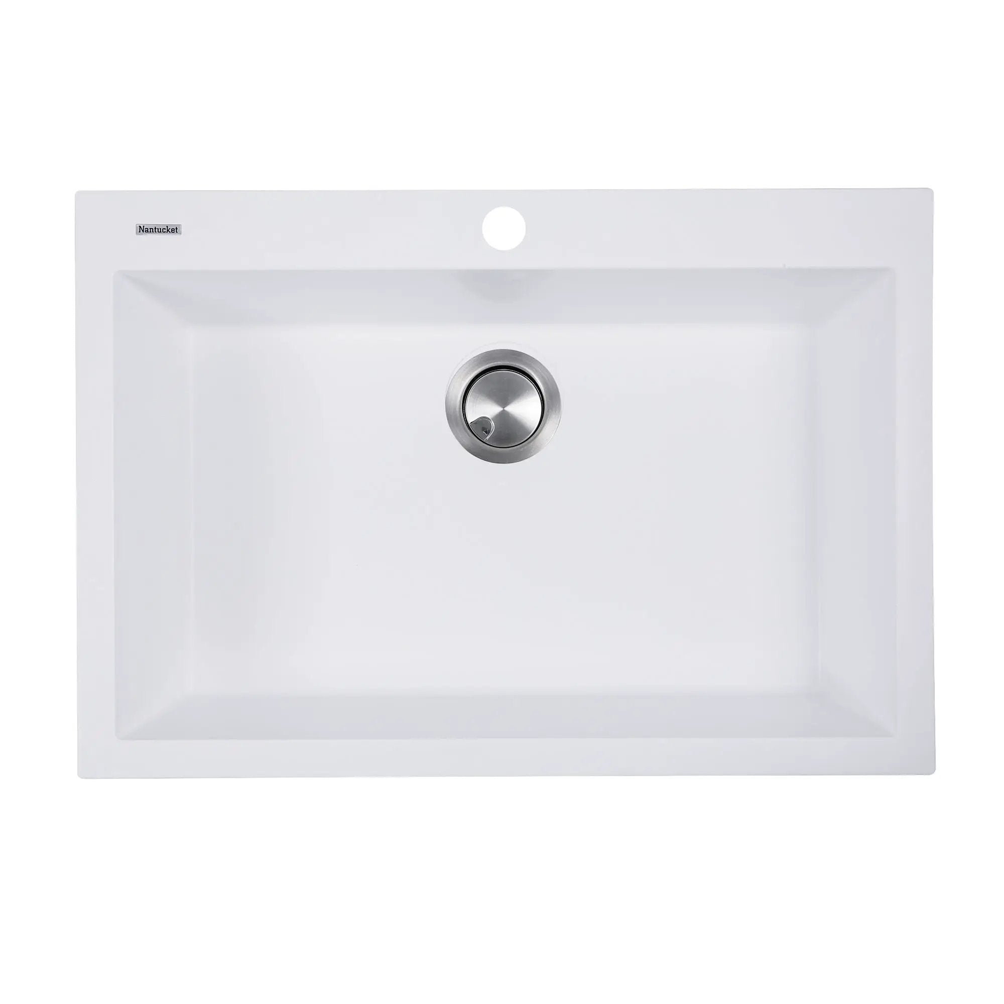 Nantuket Sinks 27 inch Single Bowl Dualmount Granite Composite Kitchen Sink by Nantucket