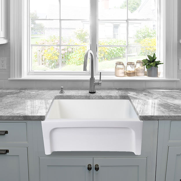 white kitchen sink