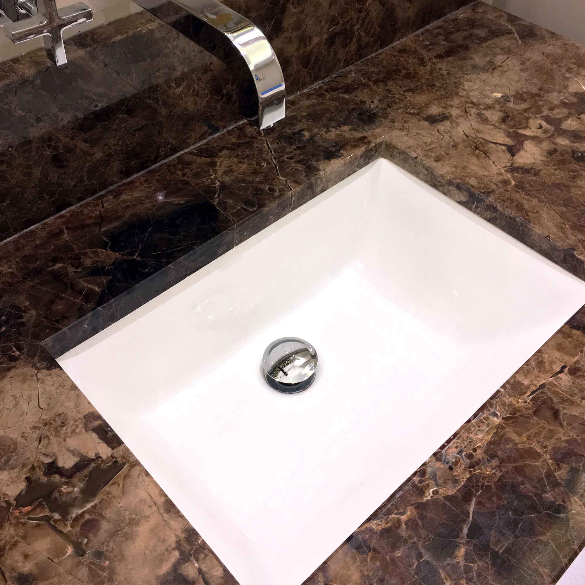 white bathroom sink