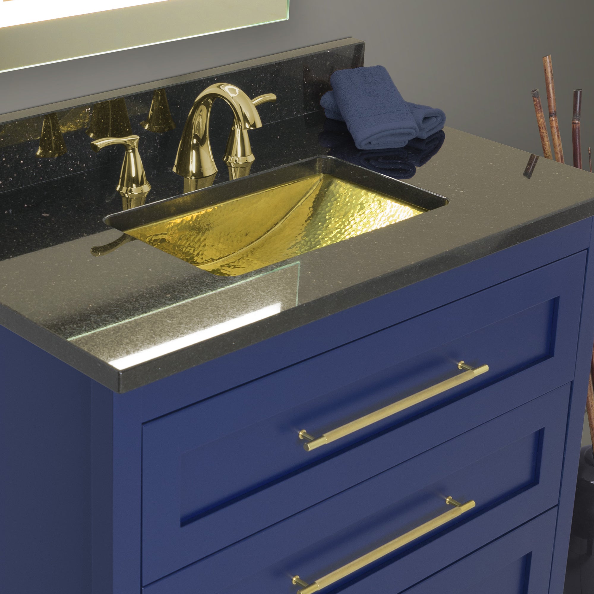 brass bathroom sink