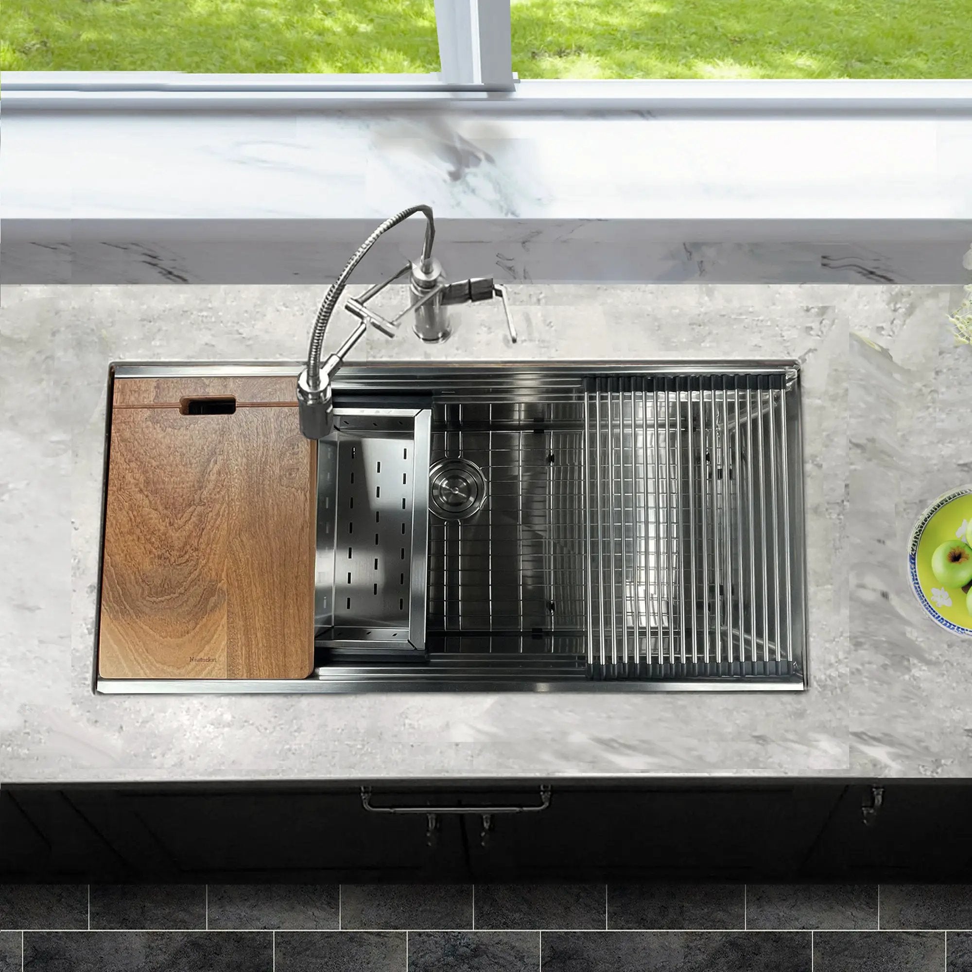 silver kitchen sink