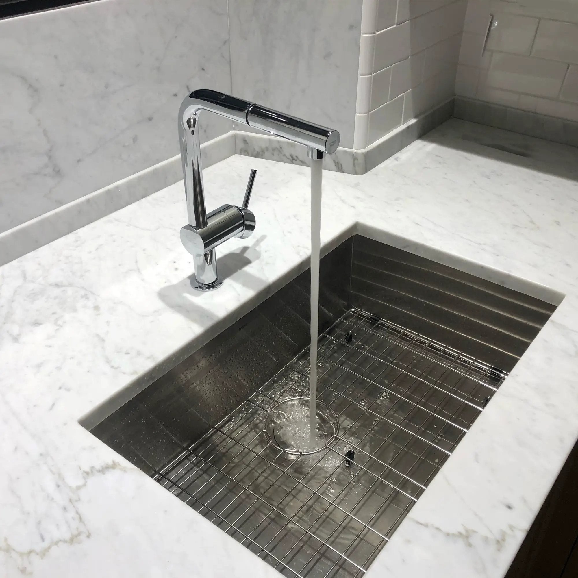 silver kitchen sink